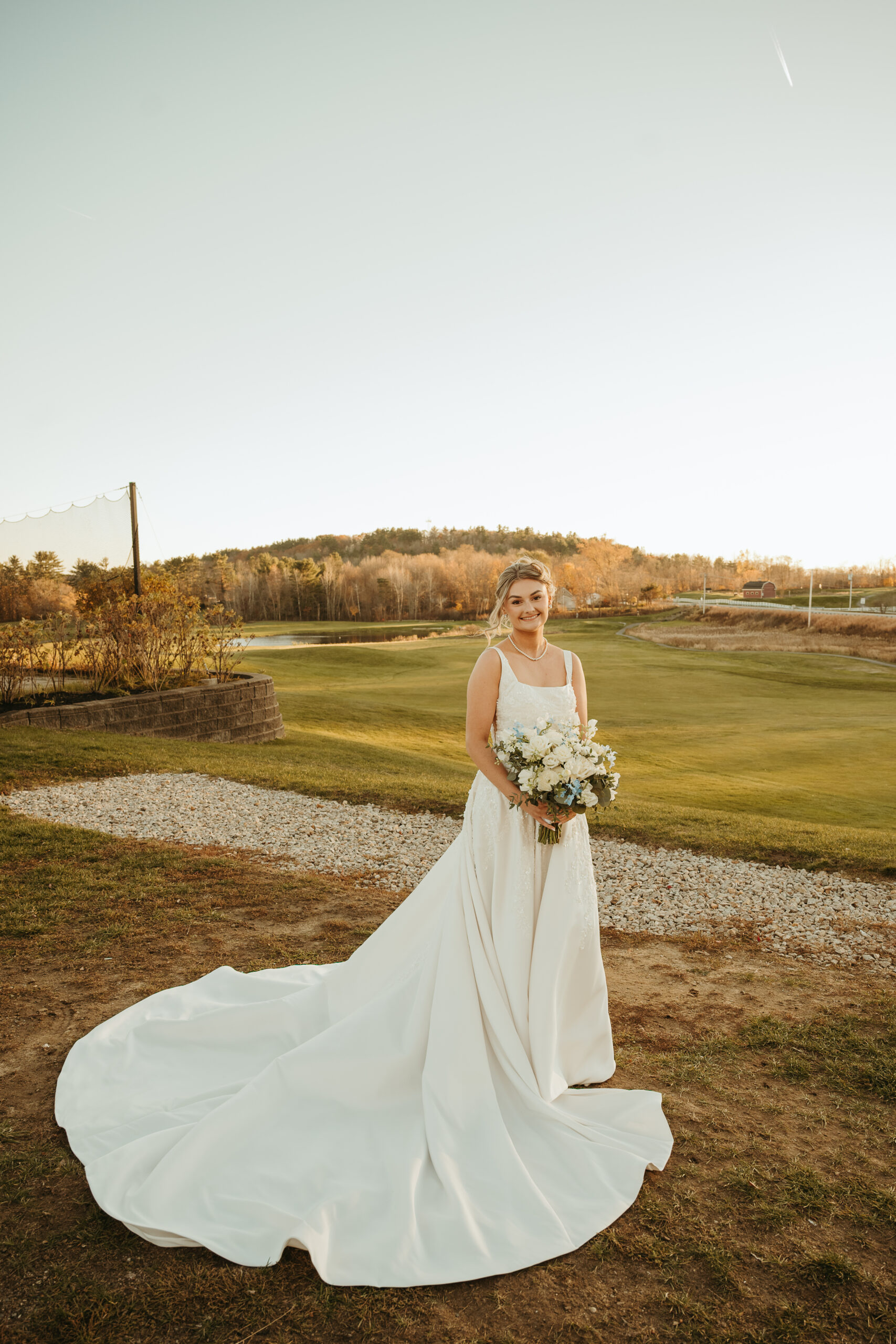 bride at The Red Barn at Outlook Farm