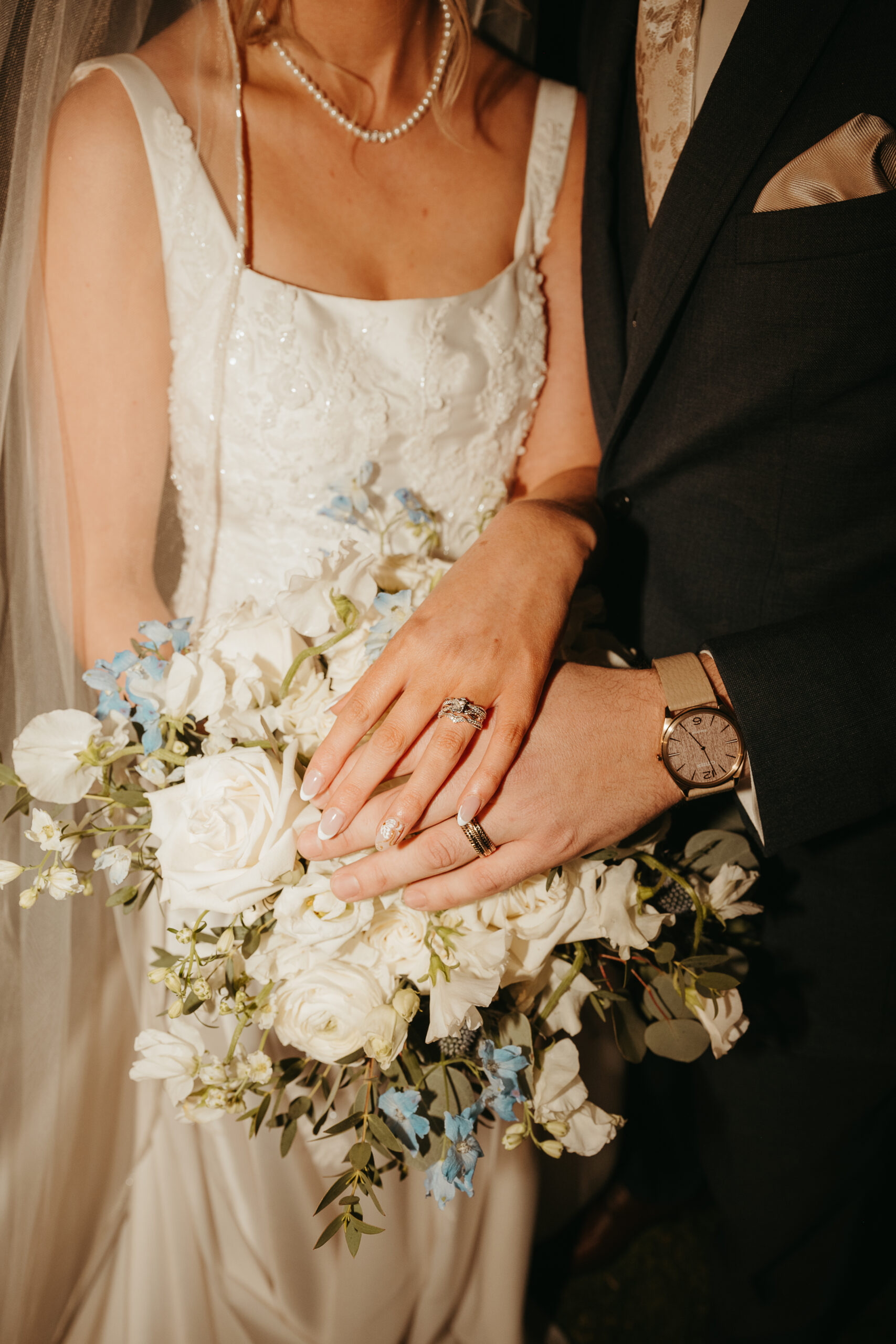 florals and rings at The Red Barn at Outlook Farm
